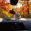 🎁TikTok Last Day Sale - 70% OFF👻Crochet Ghost & Pumpkin Rear View Mirror Hanging Car Charm