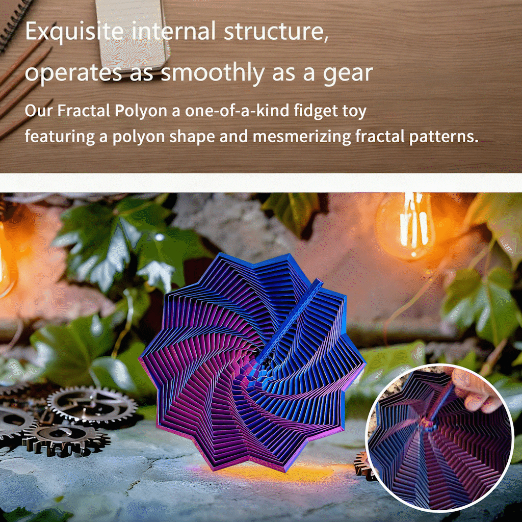 🌀3D-Printed Fractal Fidget Polygon