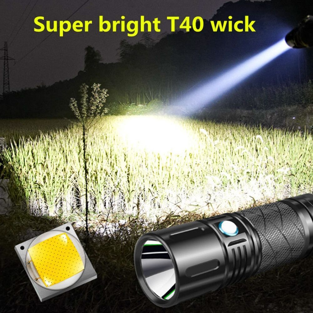🔥Limited Time Sale 70% OFF🎉LED Rechargeable T40 High Lumen Zoom flashlight-Buy 2 Get Free Shipping