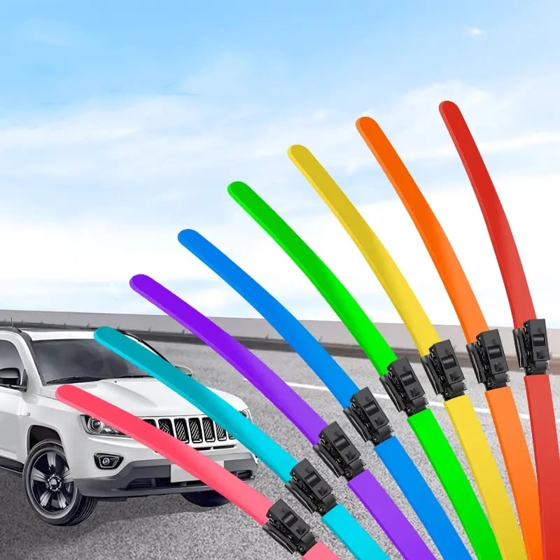 💥LAST DAY SALE 50% OFF💥Colorful Boneless Silent Windshield Wipers⚡BUY 2 FREE SHIPPING