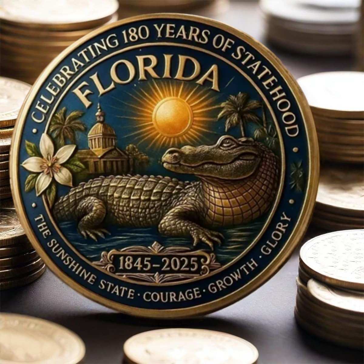 🏆Flash Sale 60% OFF - 🐊Florida 180th Anniversary 1845-2025 Coin