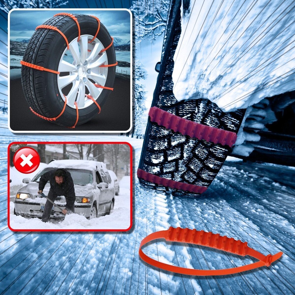 🔥Last Day Promotion 70% OFF🔥Reusable Anti Snow Chains Of Car