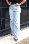 Women's fashionable eyelet decoration jeans
