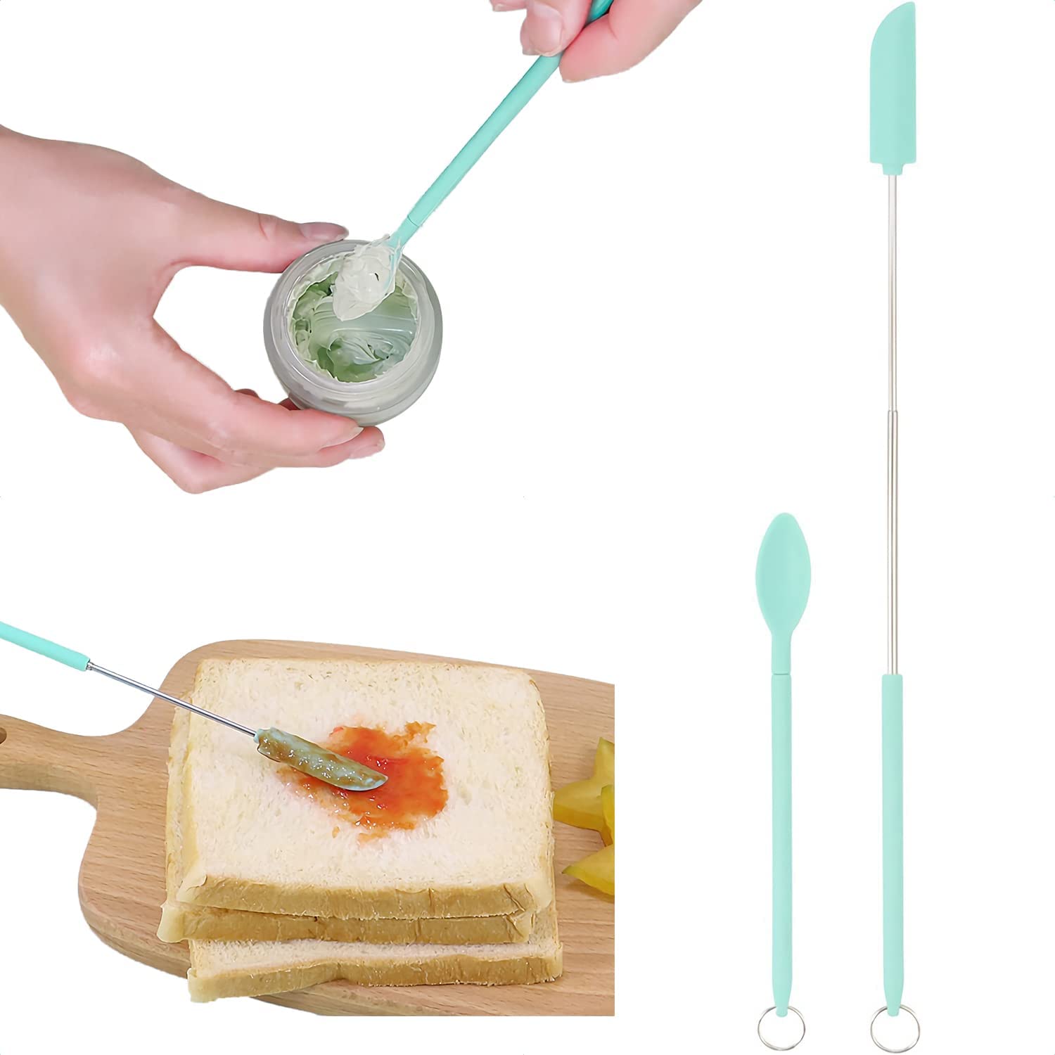 🔥(Last Day Sale- 50% OFF) Mini Silicone Telescopic Spatula⚡Buy 2 Get Extra 10% OFF