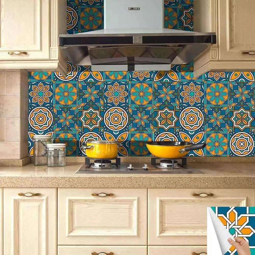 (🎅EARLY XMAS SALE-50% OFF) 🔥3D visual art geometric tile decals(9 PCS)