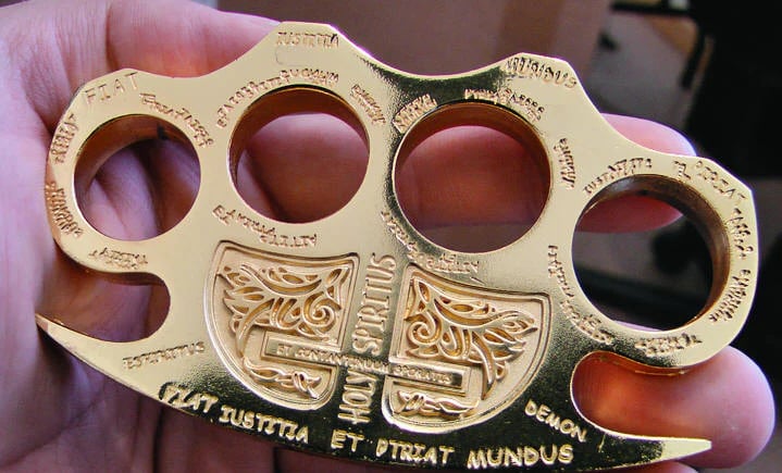 Holy Spiritus Brass Knuckle Paper Weight
