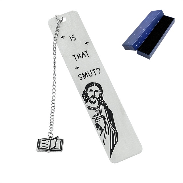 Peeking Jesus - “Is that Smut?” Stainless Steel Bookmark