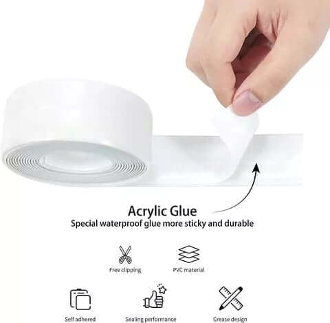 🔥Last Day Promotion-48% OFF🔥Magic Anti-Mold Peel & Stick Selfadhe Sive Caulk Tape Strip(BUY MORE SAVE MORE)