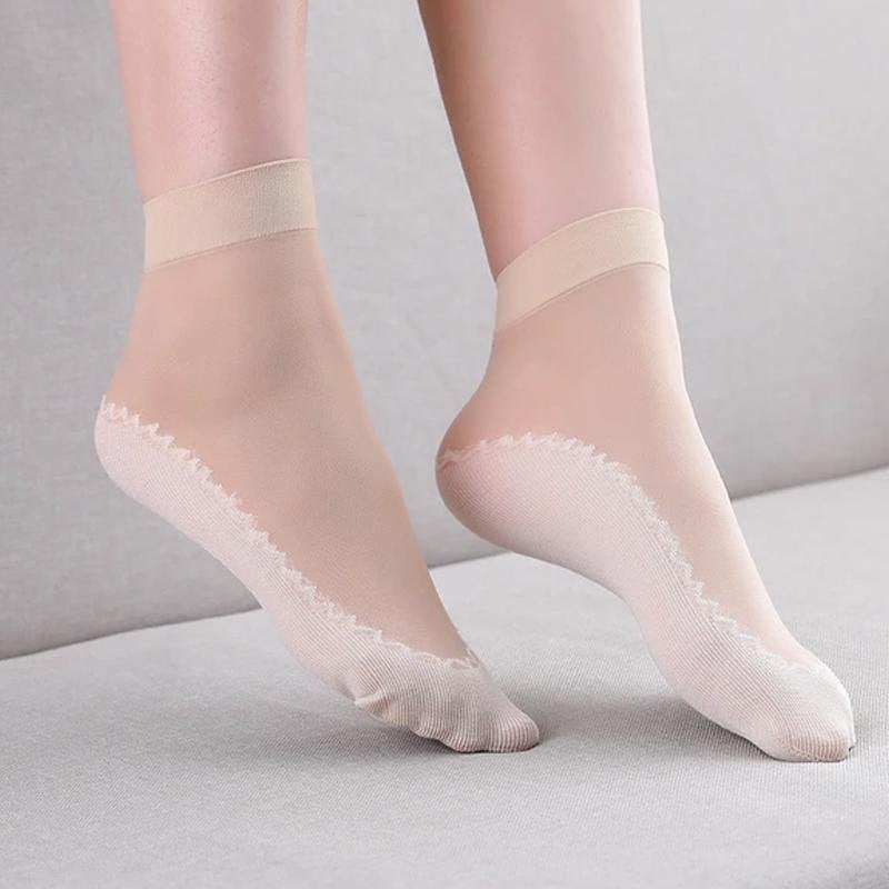 Last Day Promotion 48% OFF - Silky Anti-Slip Cotton Socks(5 pairs)BUY 2 GET 1 FREE NOW)