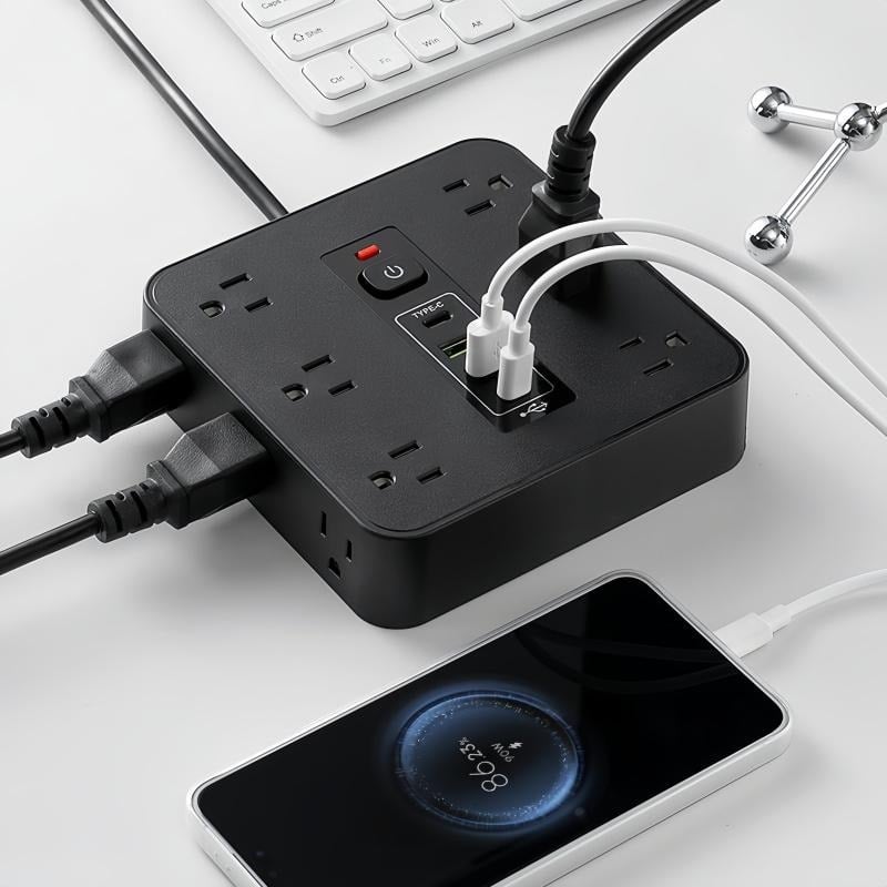🔥Last Day Promotion 50% OFF🔥16-in-1 Power Strip with Switch & Surge Protection