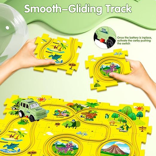 🎅Xmas Hot Sales - 49% OFF🔥Children's Educational Puzzle Track Car Play Set(Free shipping on 39＄!)(10% off for 2,20% off for 3!)