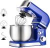 Kitchen in the box Stand Mixer,3.2Qt Small Electric Food Mixer,6 Speeds Portable Lightweight Kitchen Mixer for Daily Use with Egg Whisk,Dough Hook,Flat Beater (Blue)