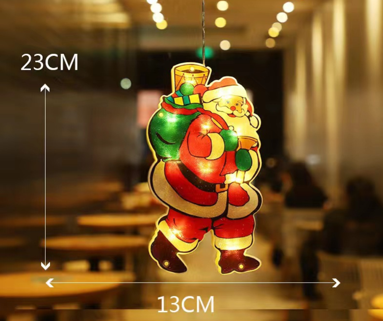 🎅 Early Christmas 50%OFF☃️Santa Claus Window Hanging Lights Christmas Decorative Atmosphere❄️