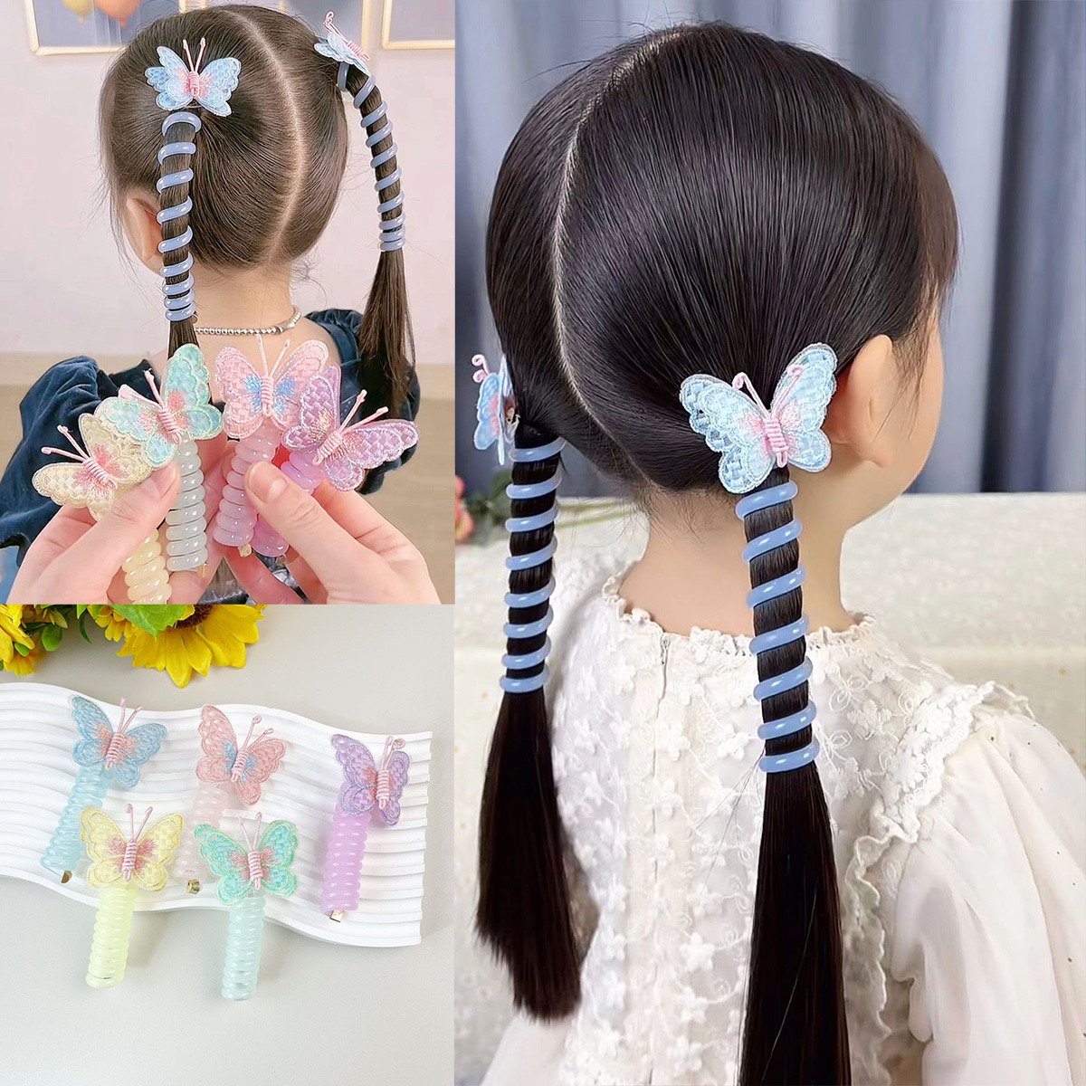 ⏰LAST DAY SALE 50% OFF🎀Butterfly Telephone Wire Hair Bands