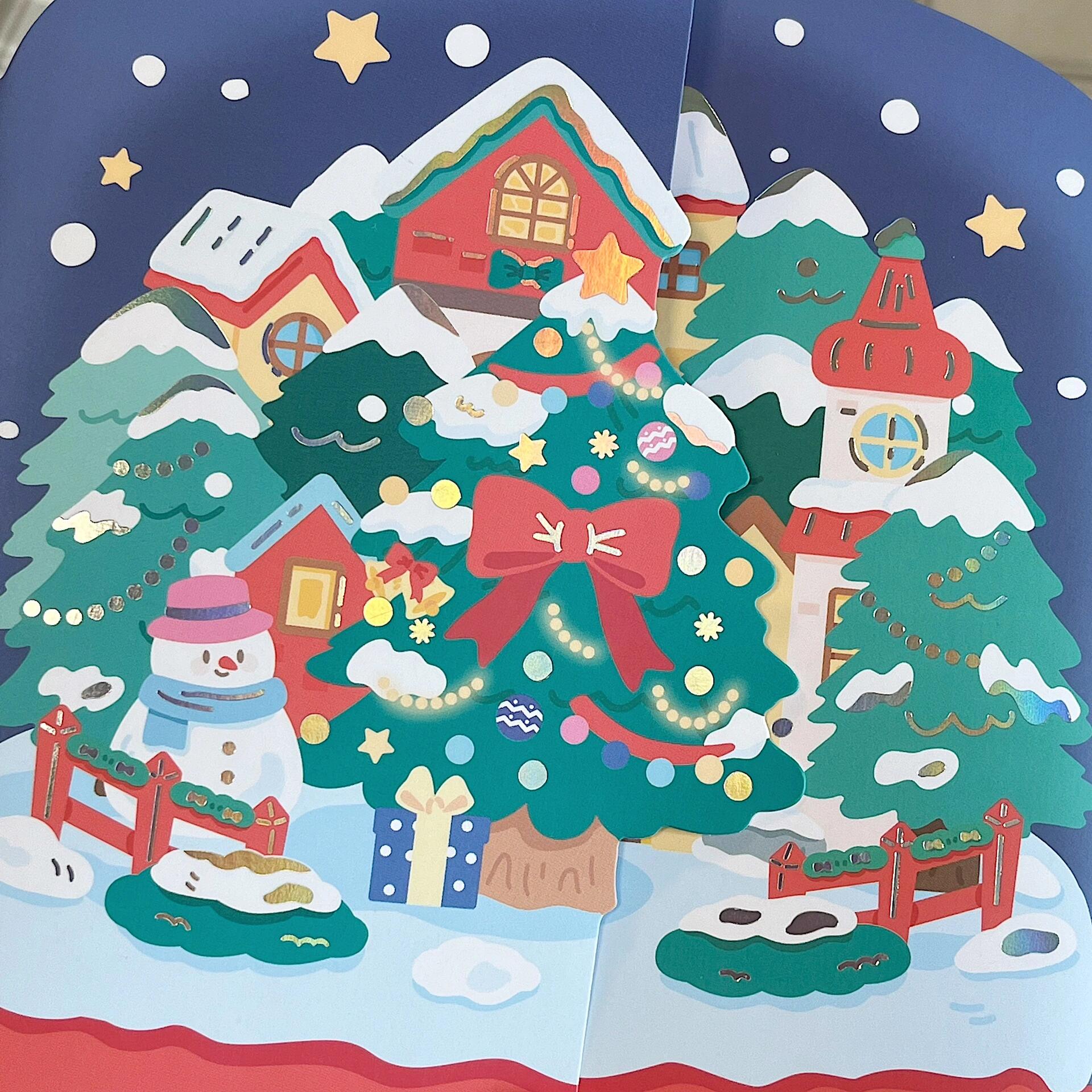 DIY Merry Christmas Sticker Scene Card