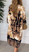 Women's V-neck Printed Loose Maxi Dress