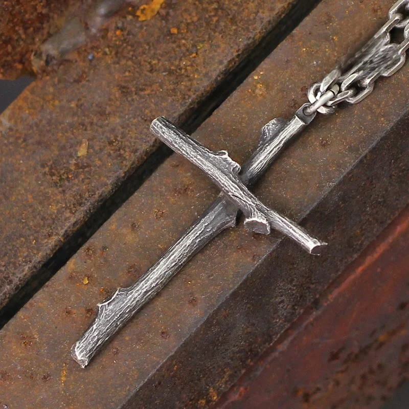 ✝️100% Handmade Sterling Silver Modern & Minimalist Cross Necklace(𝐉𝐚𝐜𝐤 𝐌𝐢𝐥𝐥𝐞𝐫 𝐇𝐚𝐧𝐝𝐦𝐚𝐝𝐞®)