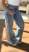 Women's Casual Jeans with Lace Panels
