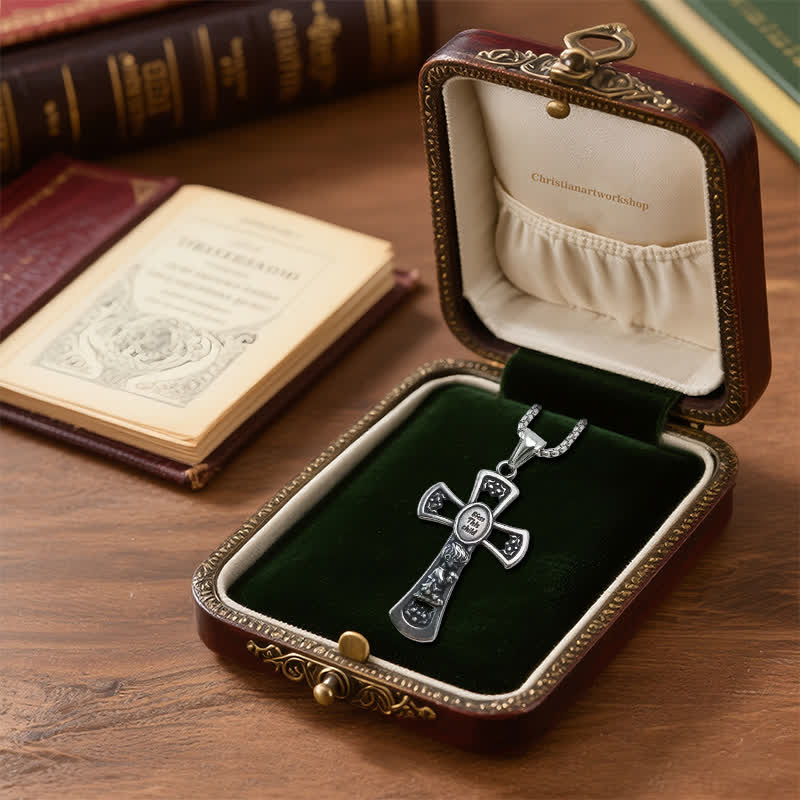 ✝️100% Handmade God Bless This Child Cross Prayer Necklace(𝐉𝐚𝐜𝐤 𝐌𝐢𝐥𝐥𝐞𝐫 𝐇𝐚𝐧𝐝𝐦𝐚𝐝𝐞®)