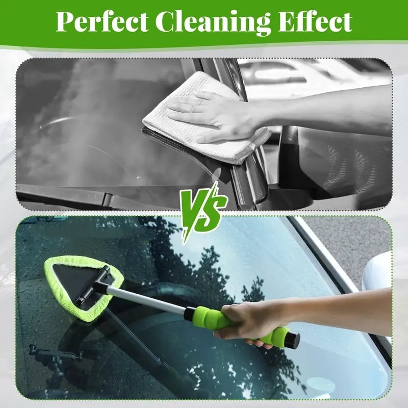 🎁TikTok Last Day Sale - 70% OFF 🔥 Windshield Cleaning Tool With 4 Reuseable Pads