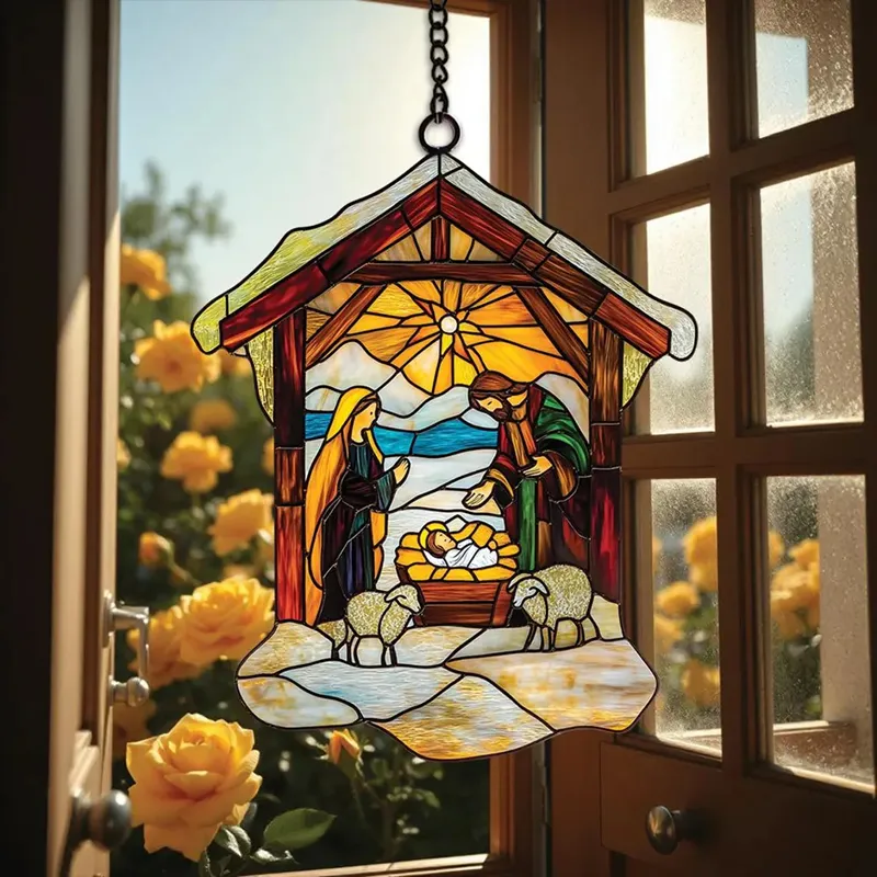 🎄Christmas Home Decor-Nativity Jesus Christ Decoration Suncatcher