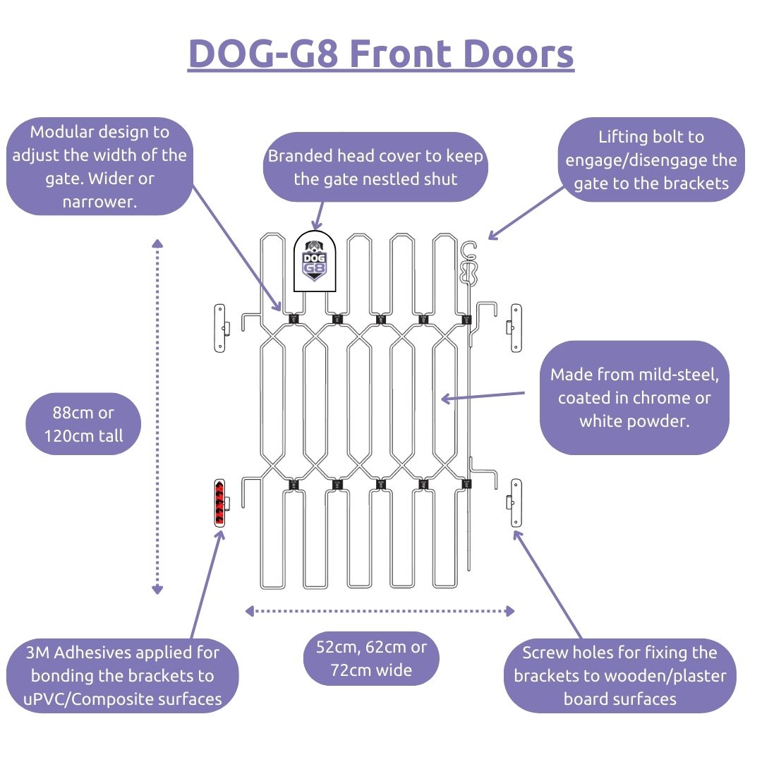 Retractable Dog Gate for Front Doors