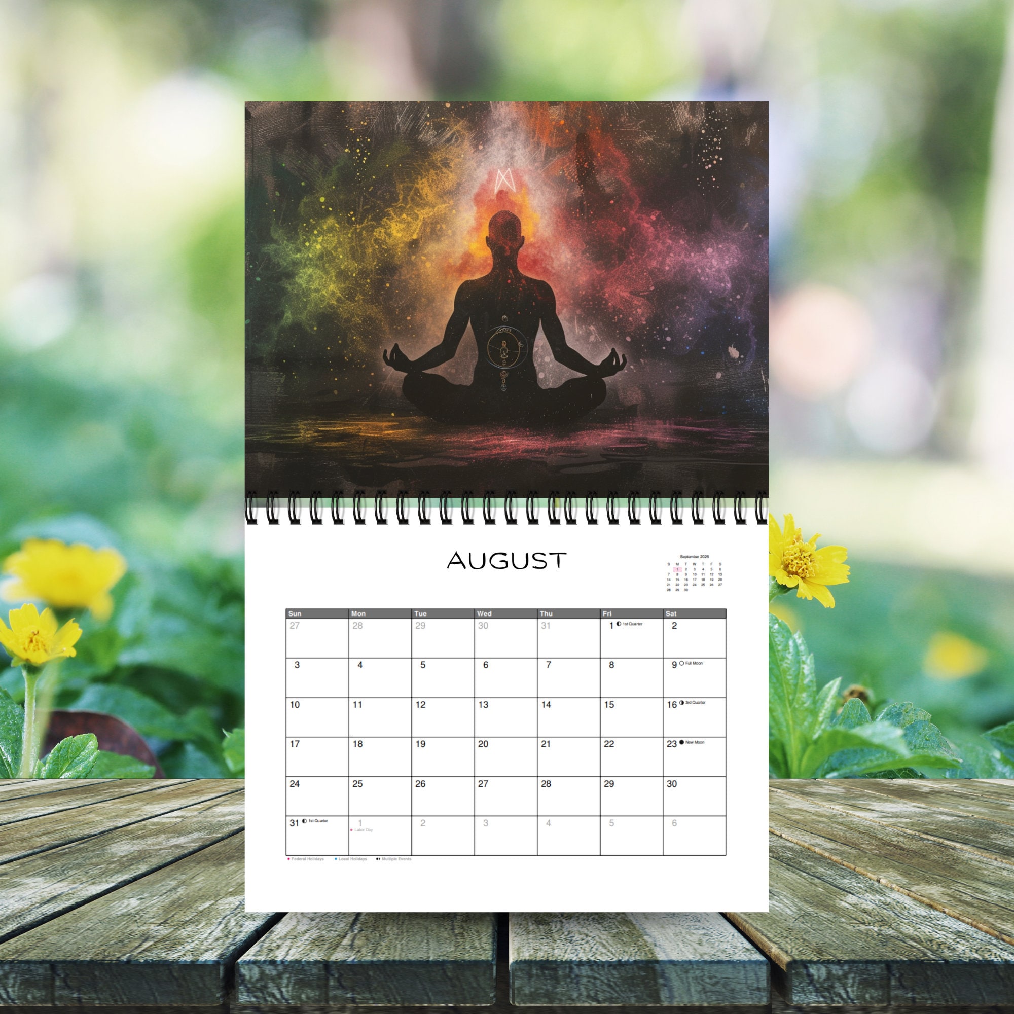 2025 Mindful Calm Calendar | Self Care Planner