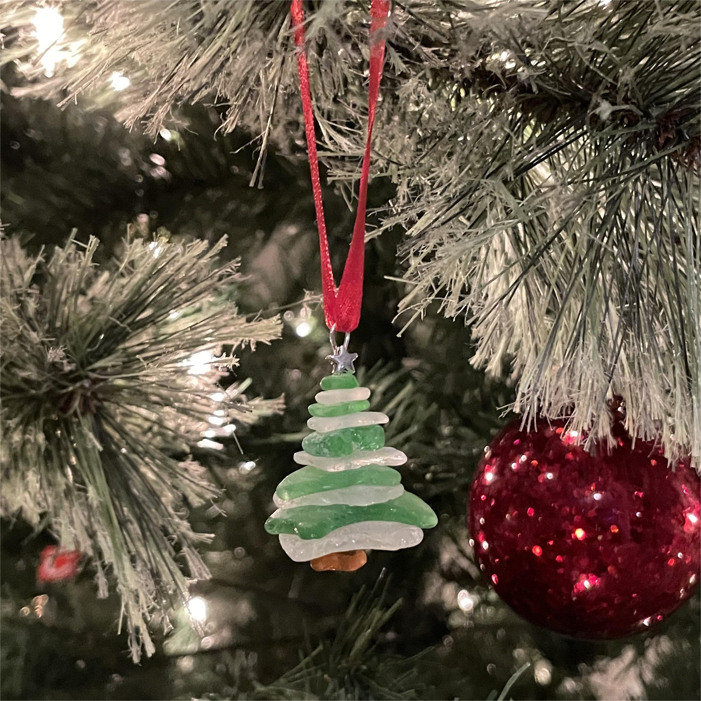 Lake Erie Sea Glass Christmas Tree Ornament🎄
