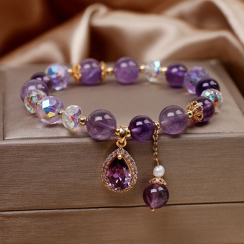 🎁2024 Hot Sale Promotion ⚡59% OFF🎁-Natural Amethyst Water Drop Bracelet