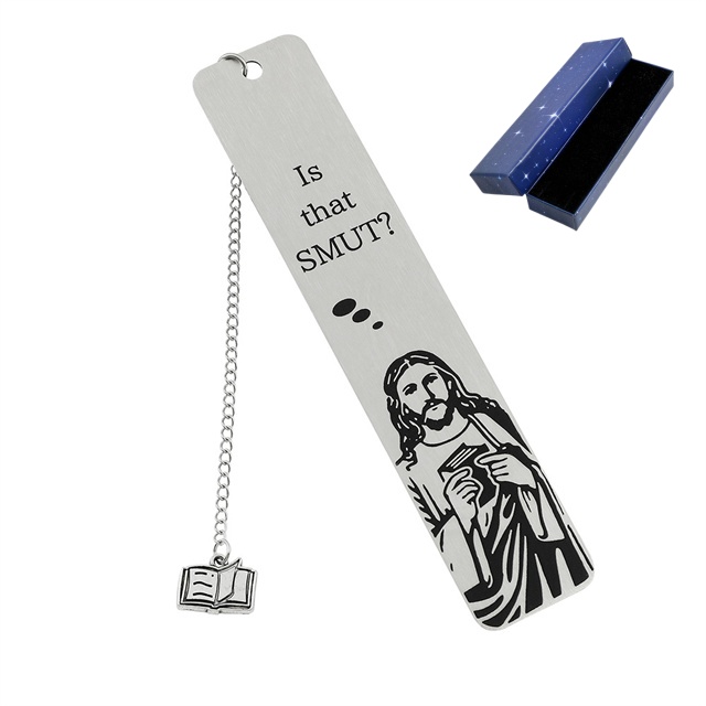 Peeking Jesus - “Is that Smut?” Stainless Steel Bookmark