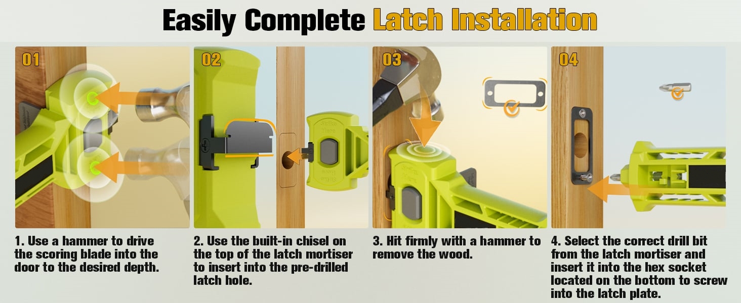 💥LAST DAY SALE 50% OFF💥Door Latch Installation Kit