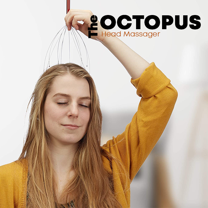 (Easter Promotion- 50% OFF) Octopus Head Massager