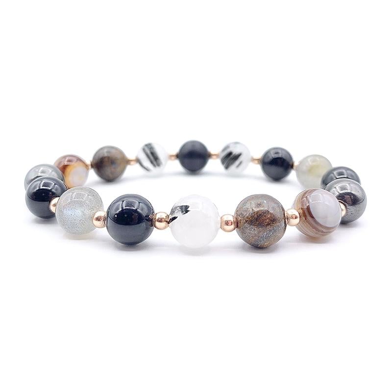 Shield III Shungite & Labradorite Bracelet with 8 Premium