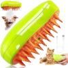 Cat Brush with Steam, 3-in-1 Steam Brush Cat Green Steamy Brush Cat Steam Brush for Cats with Spray Cat Brush with Water Cats Steam Brush Care Brush for Cats and Dogs for Hair Removal