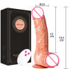 Automatic Retractable Bolt With Base Analog Penis Female Sex Toy  - YJ-01