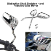 PAIRS OF DISTINCTIVE SKULL HAND REARVIEW SIDE MIRROR