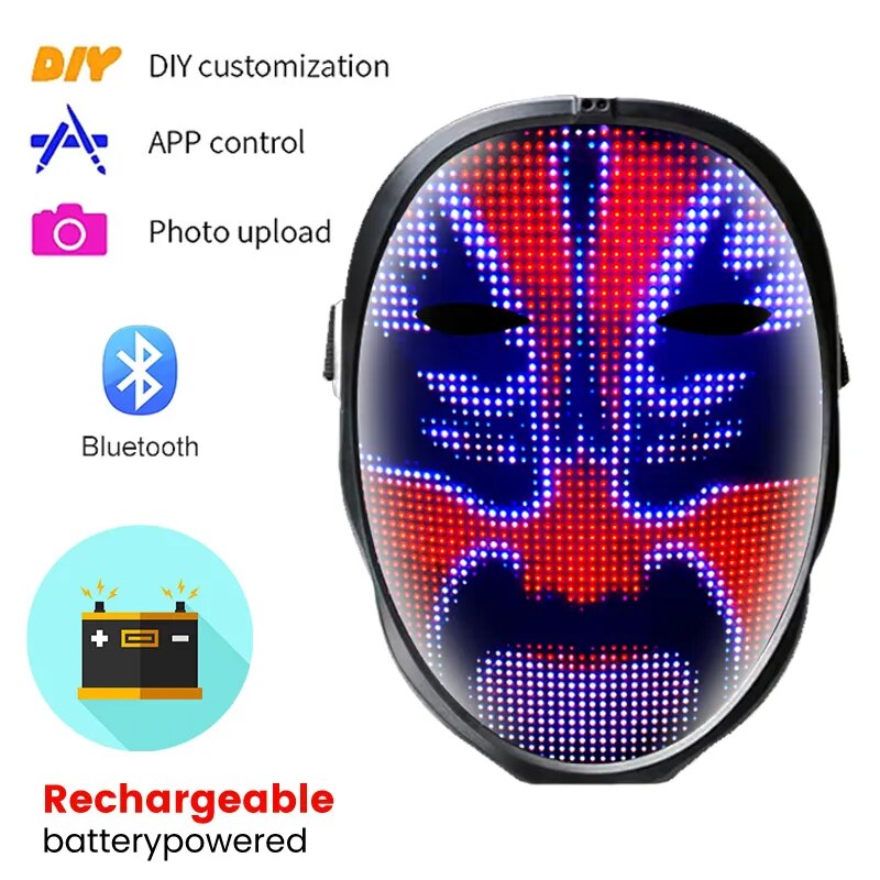 (🔥Hot Sale Now48% Off) App Controlled Face Transforming Led Mask