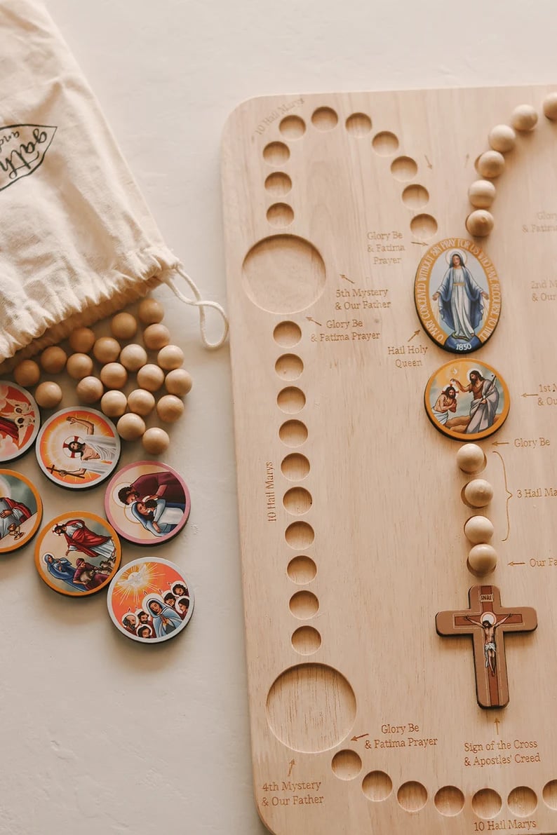 🔥LAST DAY SALE 50% OFF✝️Family Prayer Rosary Boards🎁Buy 2 Free Shipping