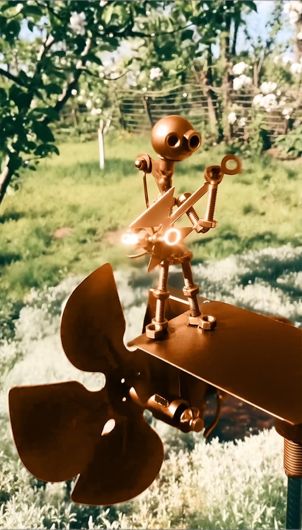 🔥Last Day 57% OFF🥁Handmade Metal Rock Band Windmill🎁(Includes a 70cm bracket)