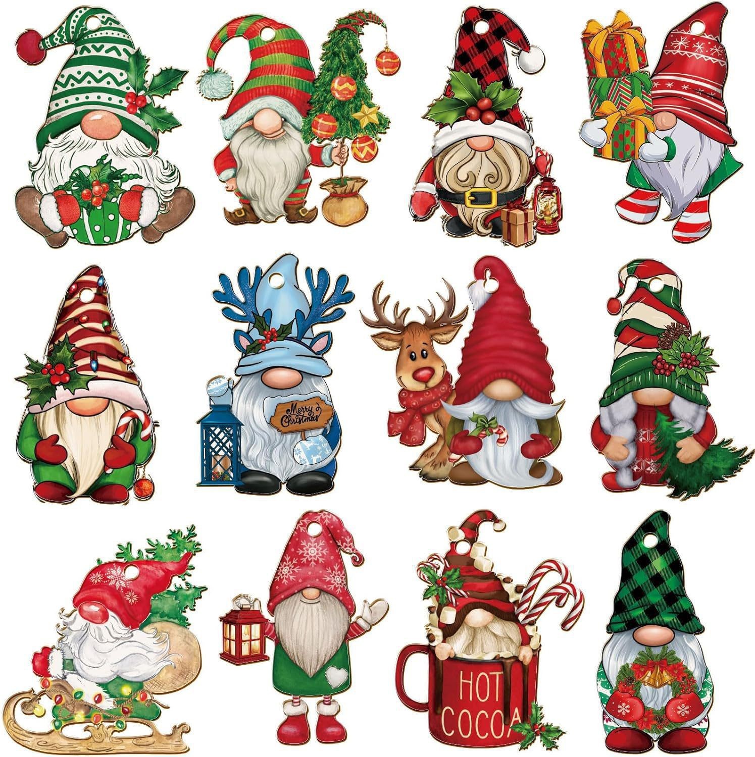 🔥Last Day Promotion - 70% OFF🎁24 Pieces Christmas Wooden Gnome Ornaments📦Buy 2 Get Free Shipping👍