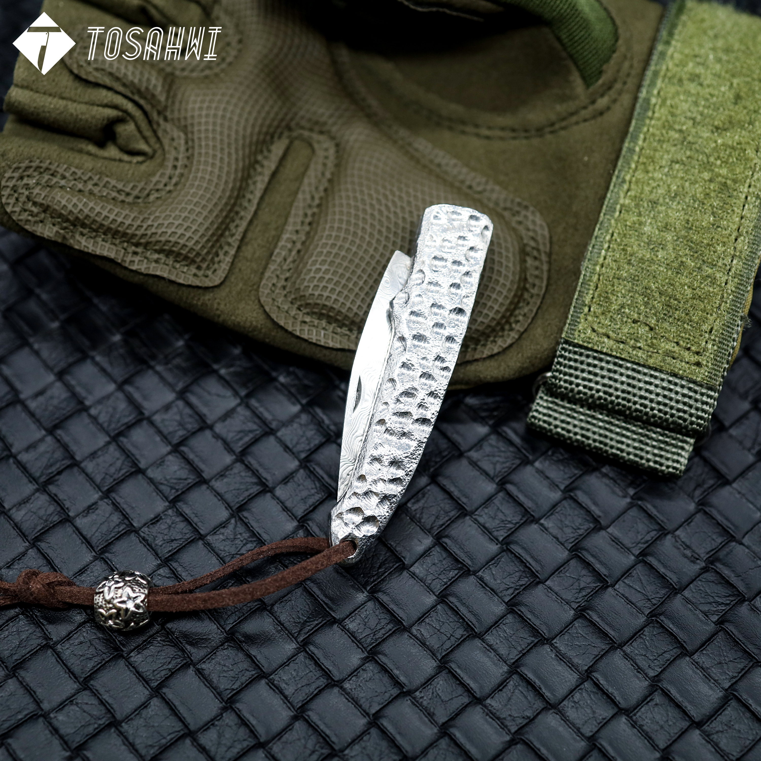 TOSAHWI HANDMADE  Damascus Handle Mini Pocket Folding Blades-69531