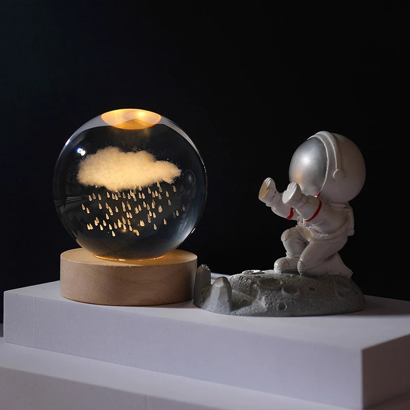 3D Solar System Crystal Ball With LED Light(Buy 2 get Free shipping)