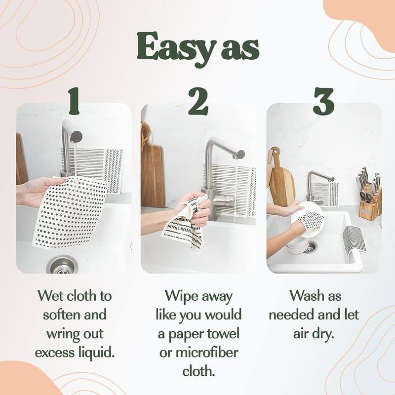 🎄Holiday Pre-Sale Save 70%🎄Swedish Dishcloths for Kitchen & Cleaning | 5 Pack