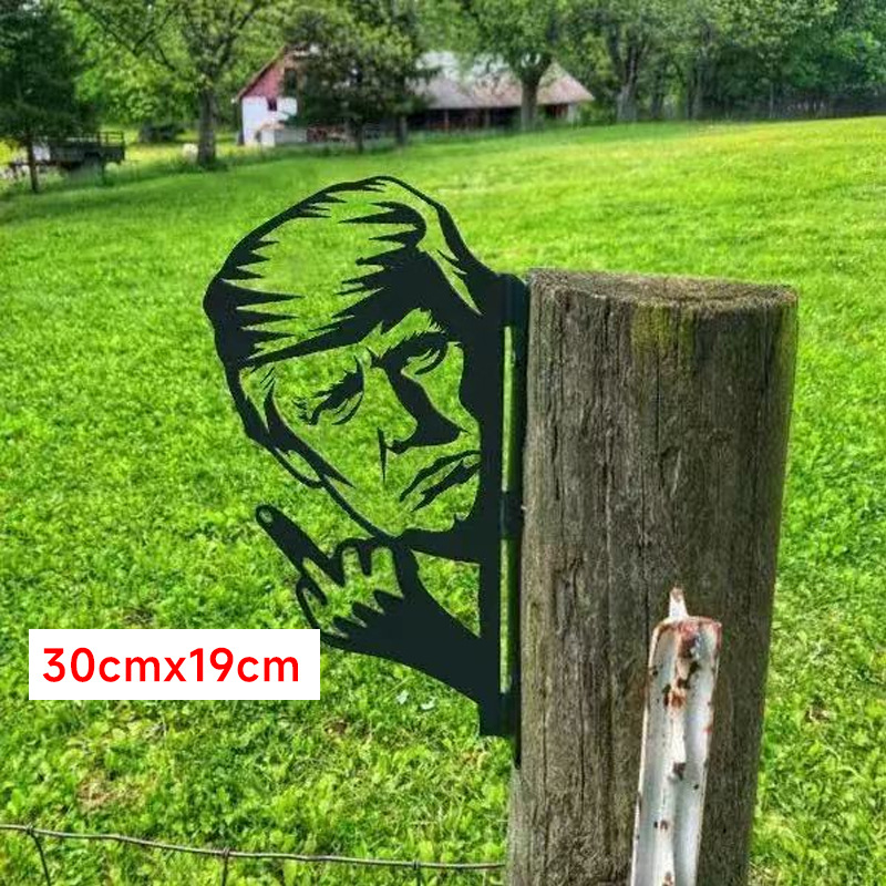 🔥 50% OFF – Limited Time Only!  Humorous Garden Decor – Middle Finger Trump, Bulldog & Bigfoot Cutouts