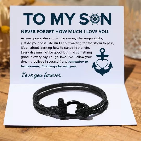 ❤️40% OFF FOR VALENTINE'S DAY🌹 TO MY SON LOVE YOU FOREVER NAUTICAL BRACELET