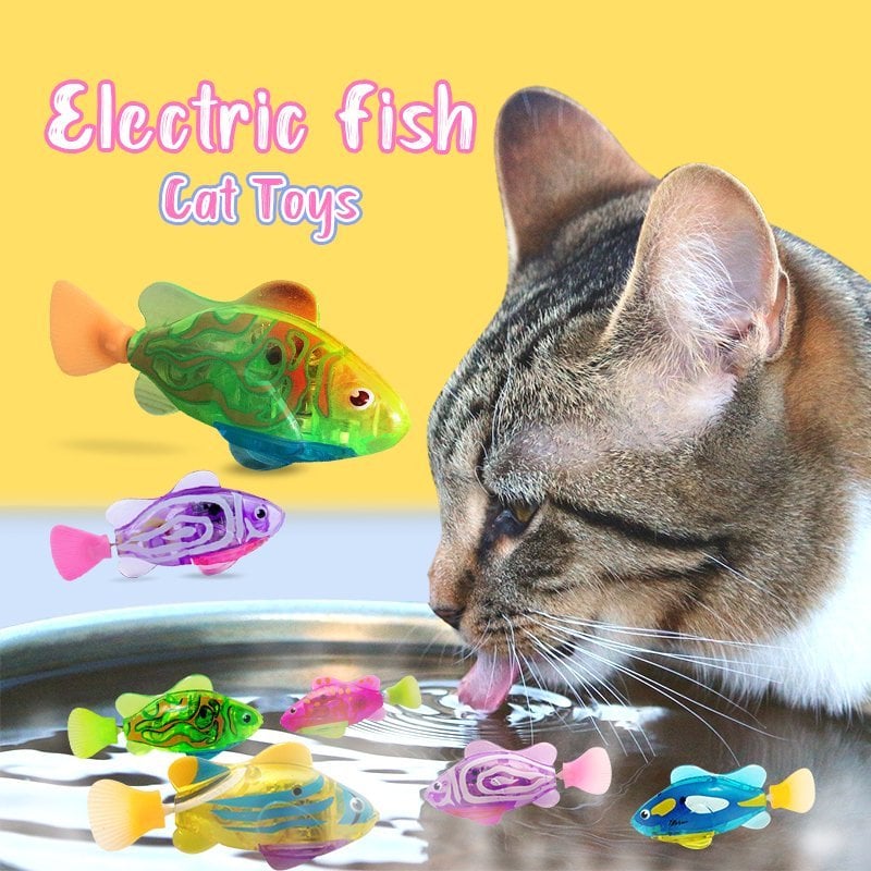 (🔥2023 Hot Sale- Save 50% OFF)🐟 Electric Fish Cat Toys ⚡Buy more save more