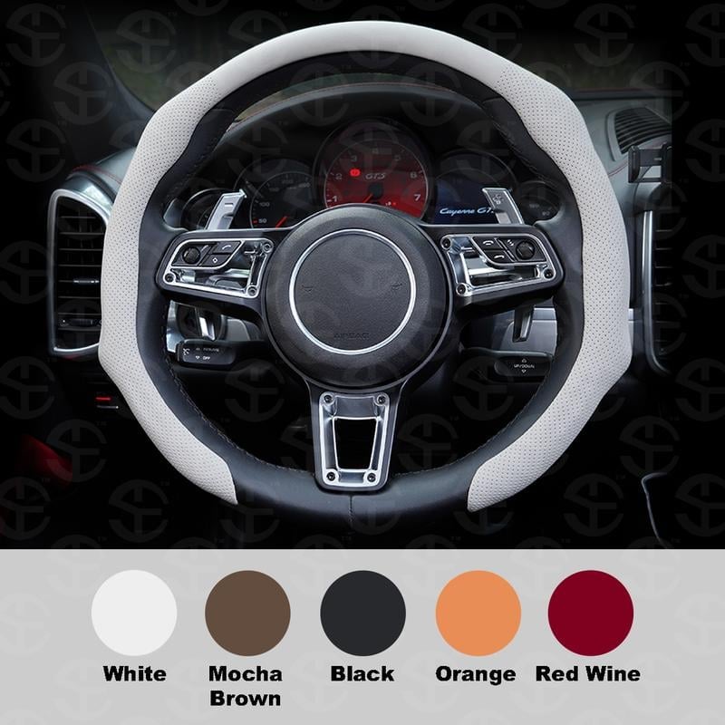 ⏰LAST DAY SALE 50% OFF💥Nappa Leather car Steering wheel Cover