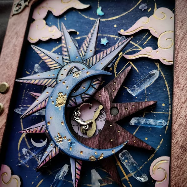🧙🔮Handmade Witch Hidden Key Journal