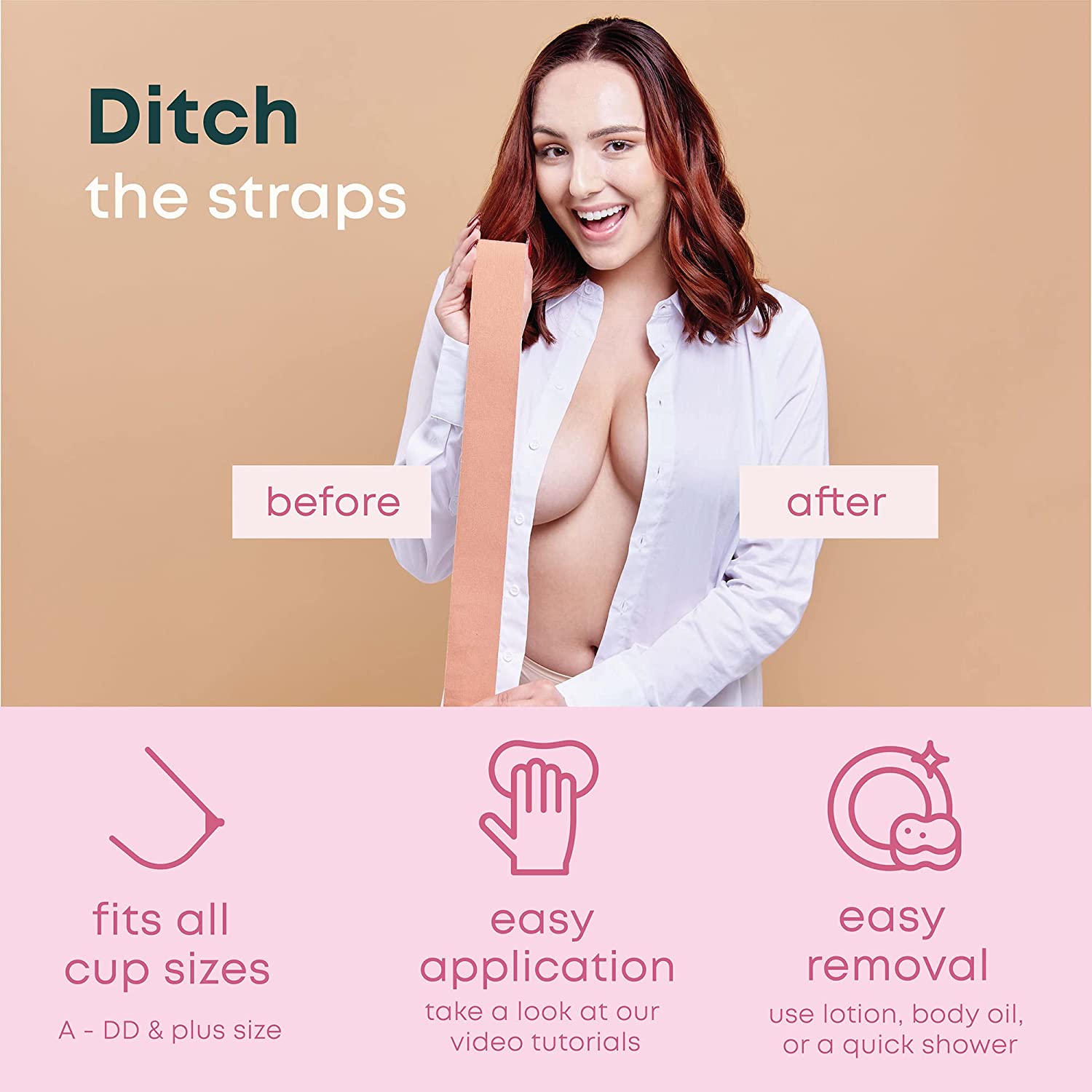 🔥Invisible Bra Women Breast Lift Nipple Cover Tape