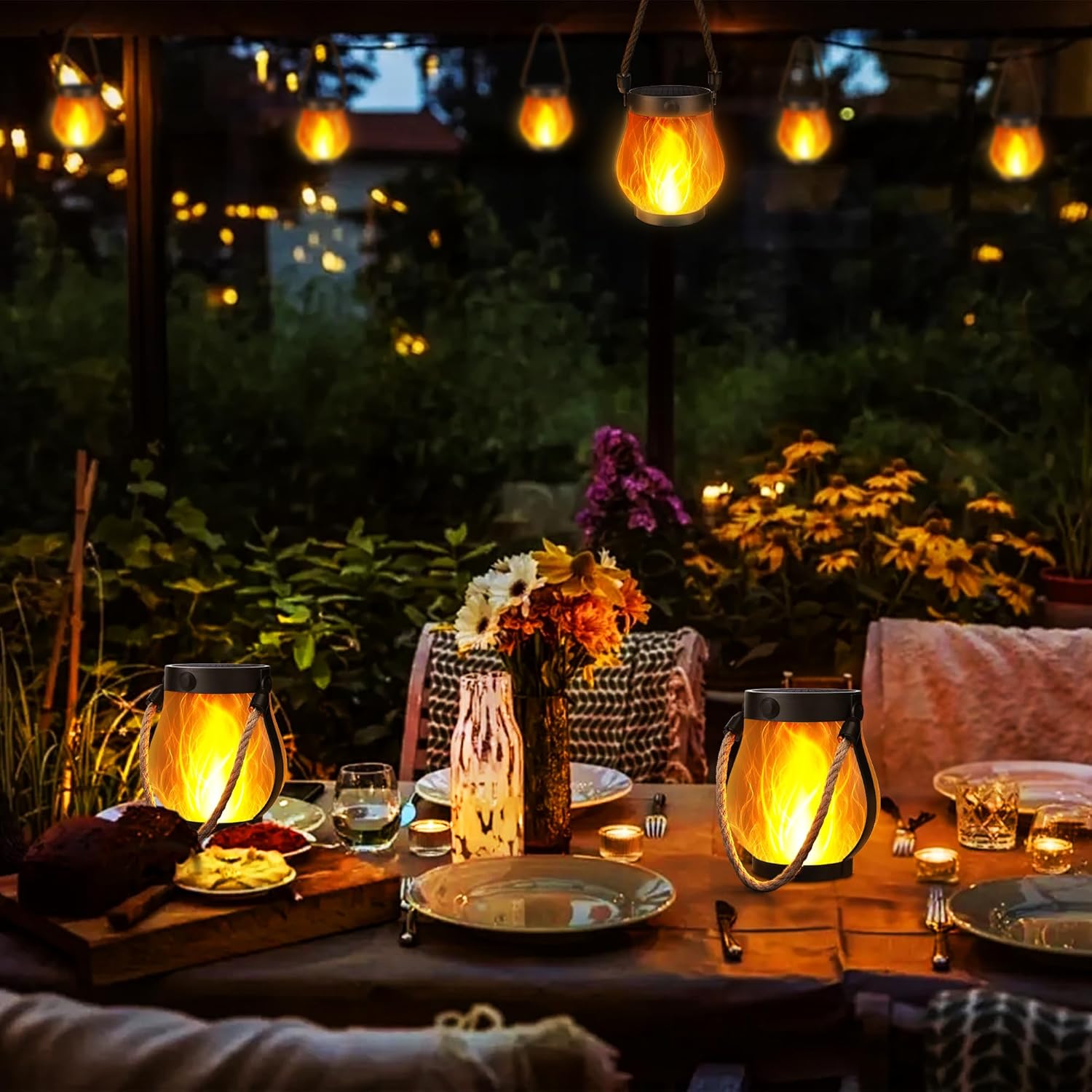 💥LAST DAY SALE 50% OFF💥Dancing Flame Solar Lantern Outdoor Lights⚡BUY 2 FREE SHIPPING